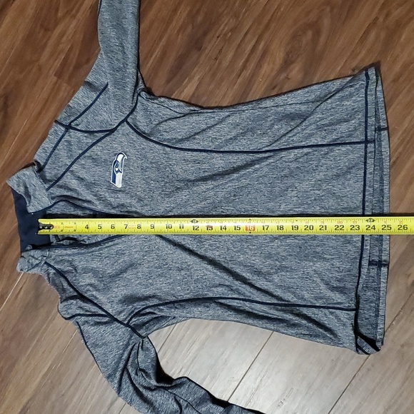 Antigua Heathered Navy Seattle Seahawks Pullover - Picture 6 of 7